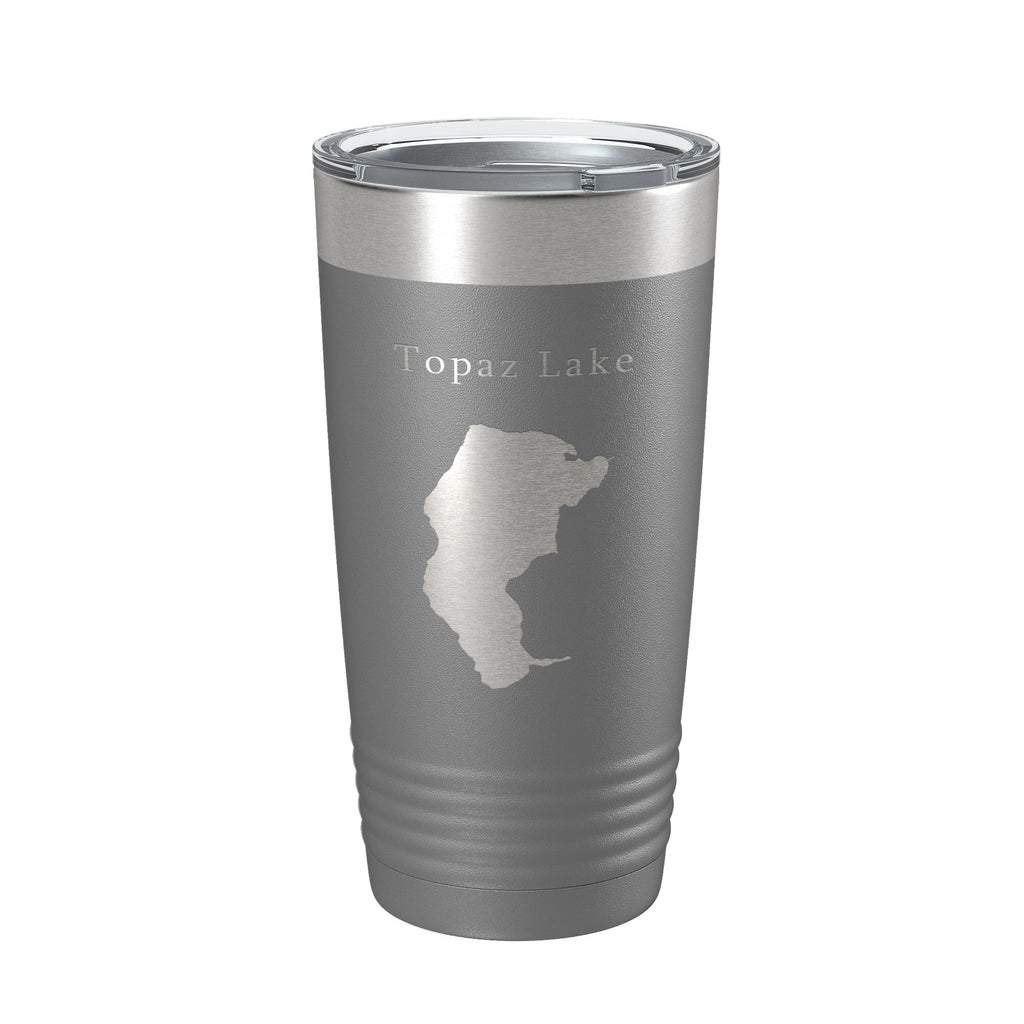 Topaz Lake Map Tumbler Travel Mug Insulated Laser Engraved Coffee Cup California Nevada 20 oz