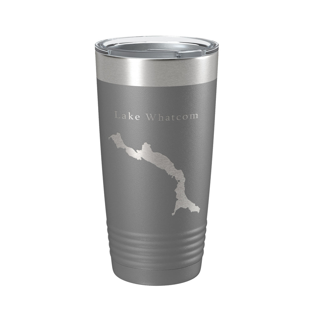 Lake Whatcom Map Tumbler Travel Mug Insulated Laser Engraved Coffee Cup Washington 20 oz