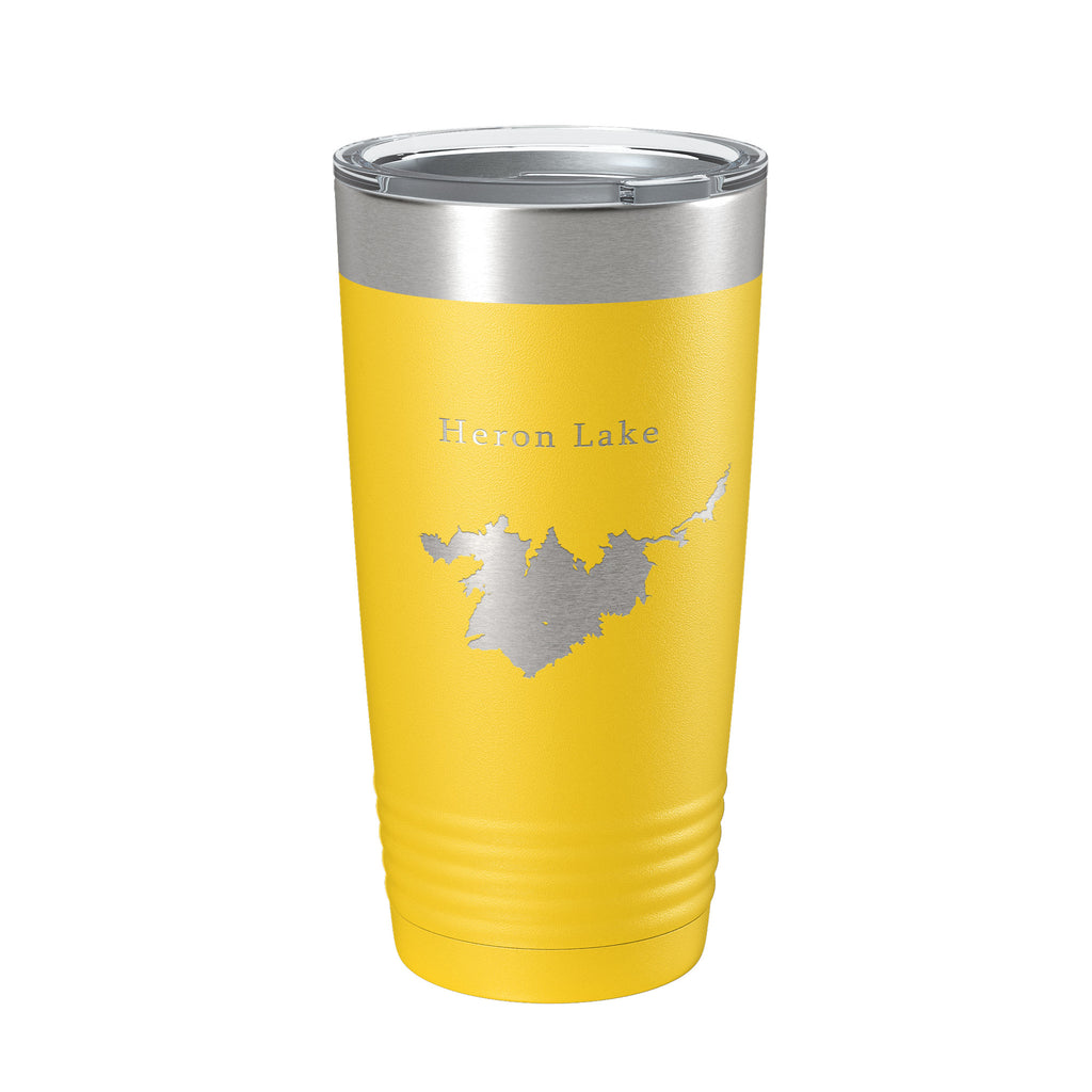 Heron Lake Map Tumbler Travel Mug Insulated Laser Engraved Coffee Cup New Mexico 20 oz