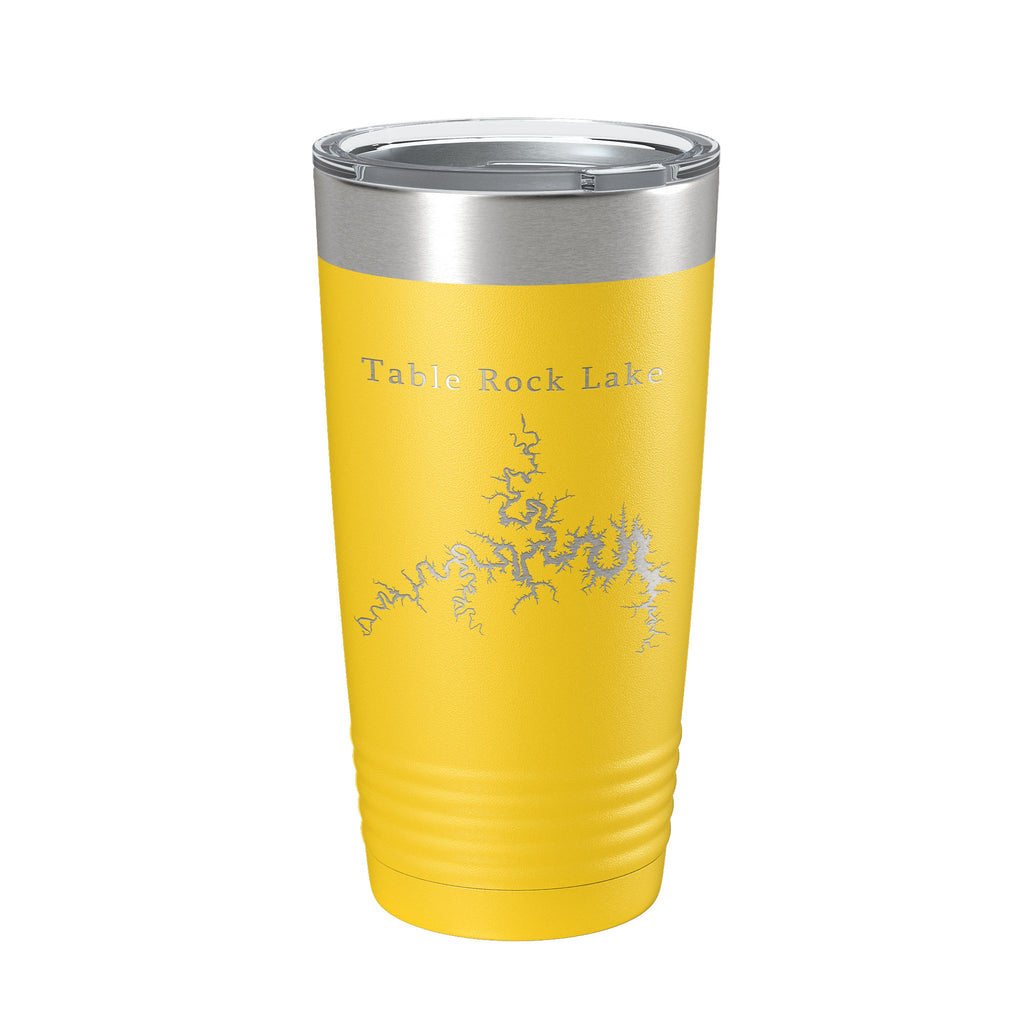 Table Rock Lake Map Tumbler Travel Mug Insulated Laser Engraved Coffee Cup Arkansas Missouri 20 oz