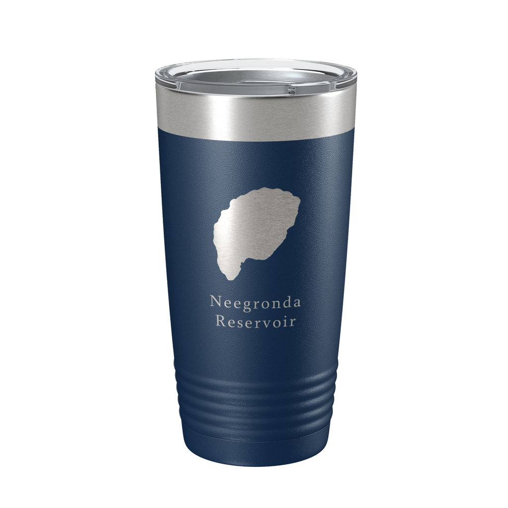 Neegronda Reservoir Tumbler Lake Map Travel Mug Insulated Laser Engraved Coffee Cup Colorado 20 oz