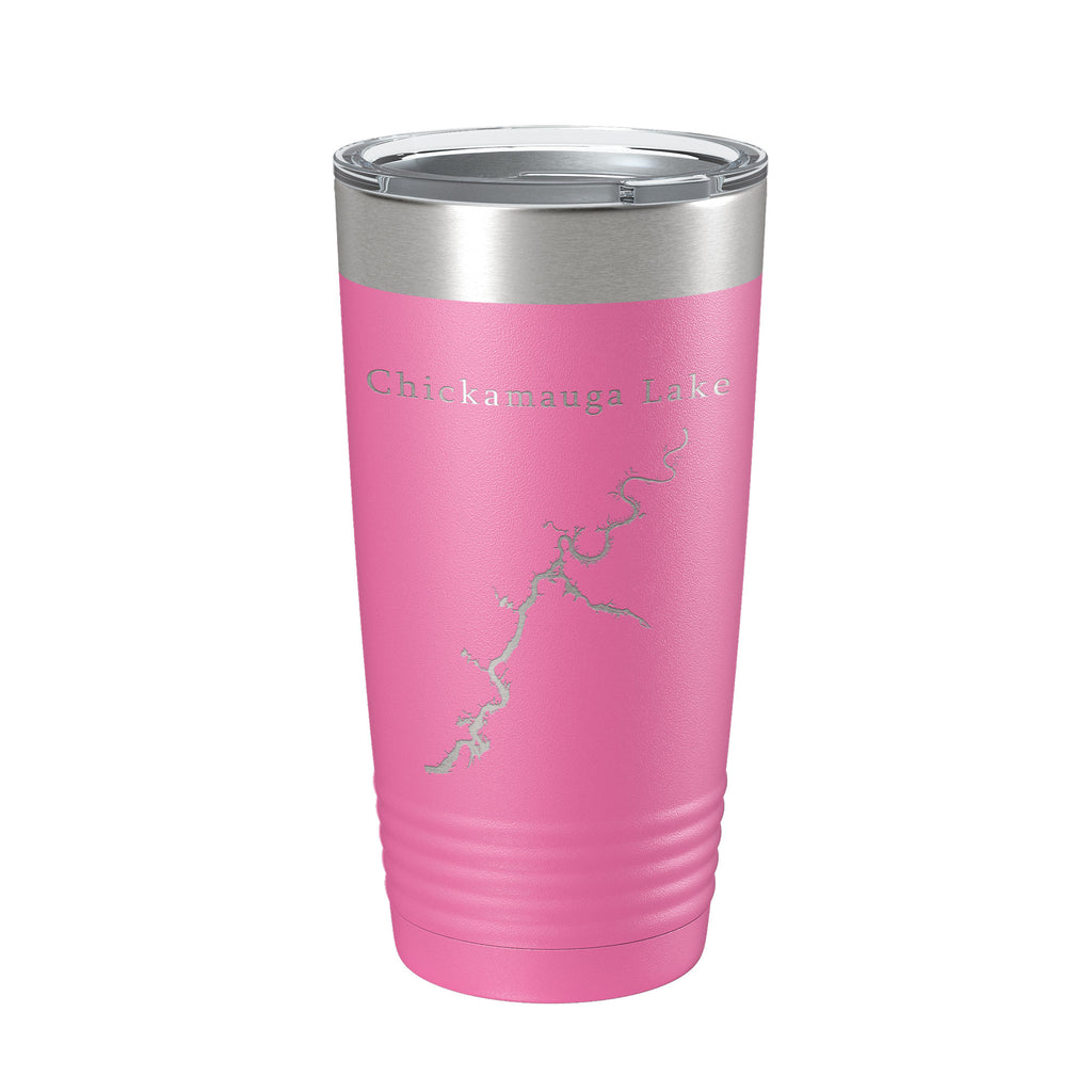 Chickamauga Lake Map Tumbler Travel Mug Insulated Laser Engraved Coffee Cup Tennessee 20 oz