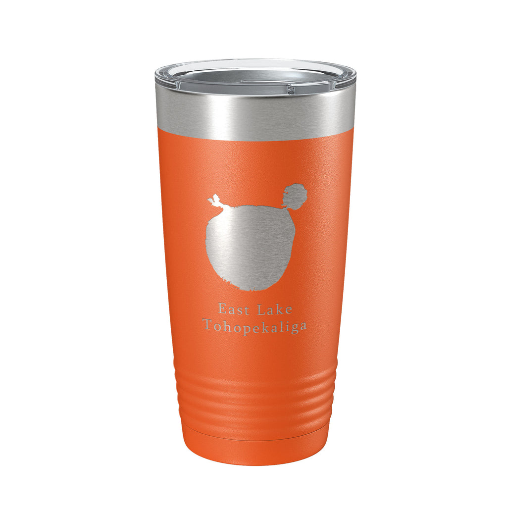 East Lake Tohopekaliga Map Tumbler Travel Mug Insulated Laser Engraved Coffee Cup Florida 20 oz