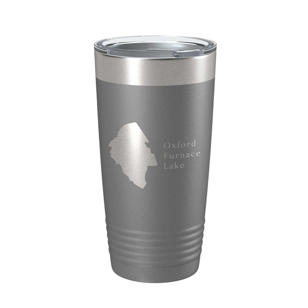 Oxford Furnace Lake Map Tumbler Travel Mug Insulated Laser Engraved Coffee Cup New Jersey 20 oz