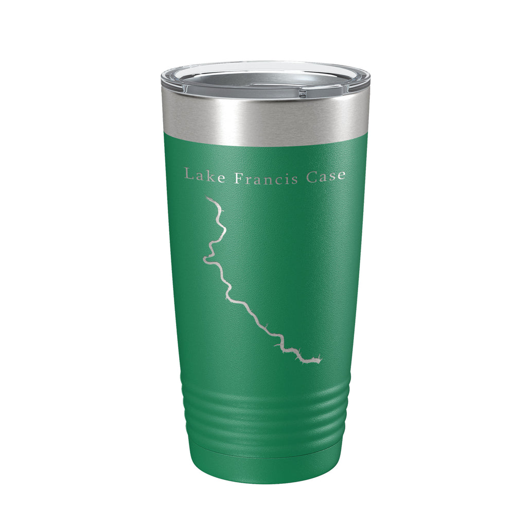 Lake Francis Case Map Tumbler Travel Mug Insulated Laser Engraved Coffee Cup South Dakota 20 oz