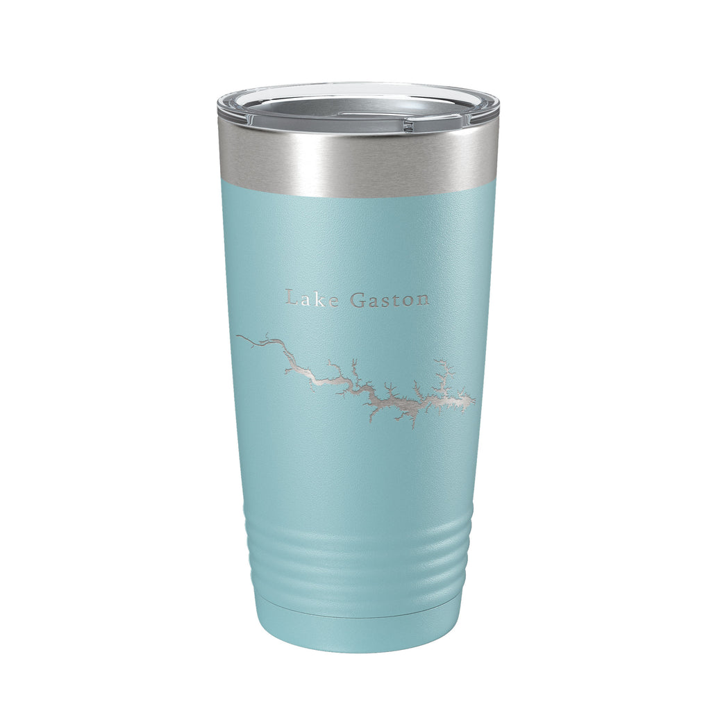 Lake Gaston Map Tumbler Travel Mug Insulated Laser Engraved Coffee Cup North Carolina Virginia 20 oz