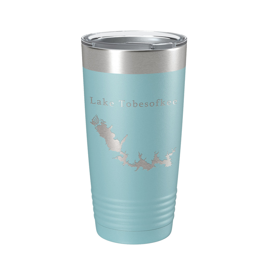 Lake Tobesofkee Map Tumbler Travel Mug Insulated Laser Engraved Coffee Cup Macon Georgia 20 oz