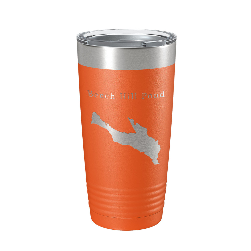 Beech Hill Pond Tumbler Lake Map Travel Mug Insulated Laser Engraved Coffee Cup Maine 20 oz