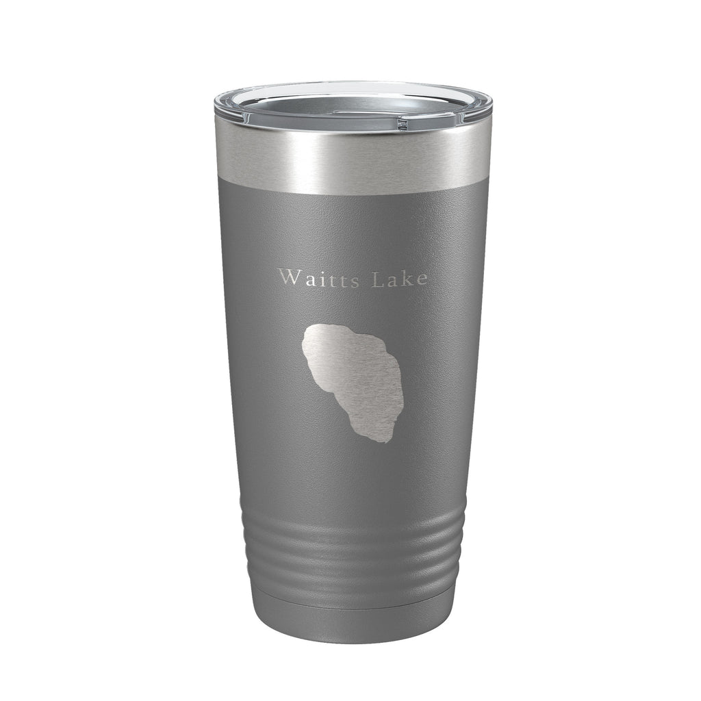 Waitts Lake Map Tumbler Travel Mug Insulated Laser Engraved Coffee Cup Washington 20 oz