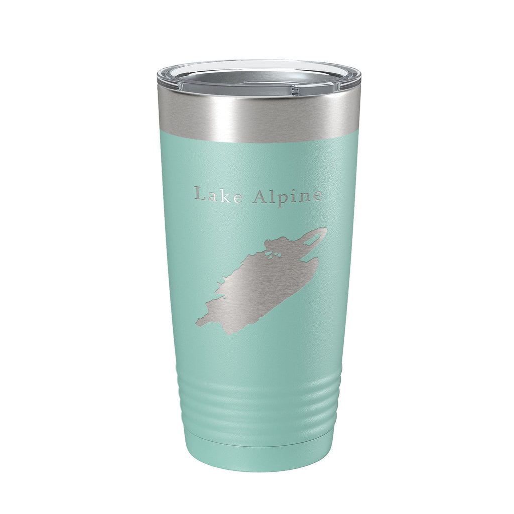 Lake Alpine Map Tumbler Travel Mug Insulated Laser Engraved Coffee Cup California 20 oz