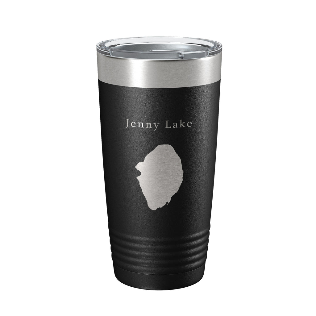 Jenny Lake Map Tumbler Travel Mug Insulated Laser Engraved Coffee Cup Grand Teton Wyoming 20 oz