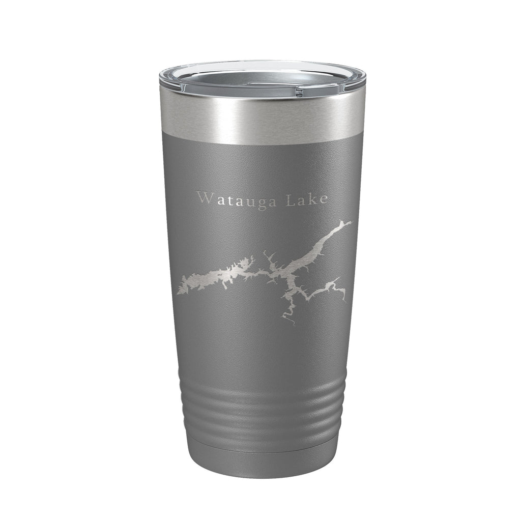 Watauga Lake Map Tumbler Travel Mug Insulated Laser Engraved Coffee Cup Tennessee 20 oz