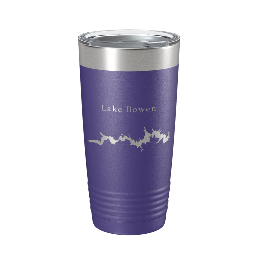 Lake Bowen Map Tumbler Travel Mug Insulated Laser Engraved Coffee Cup William C South Carolina 20 oz