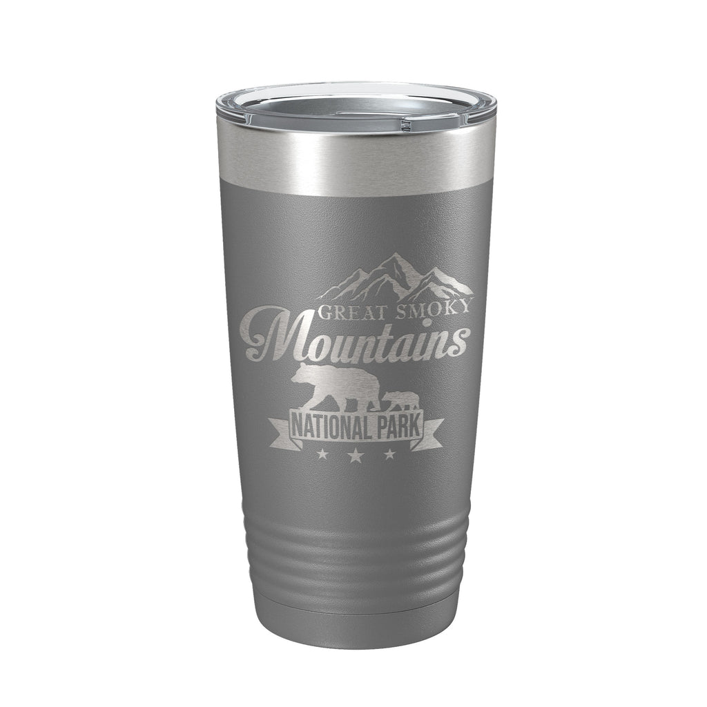 Great Smoky Mountains National Park Bear Tumbler GSMNP Travel Mug Gift Insulated Laser Engraved Coffee Cup 20 oz