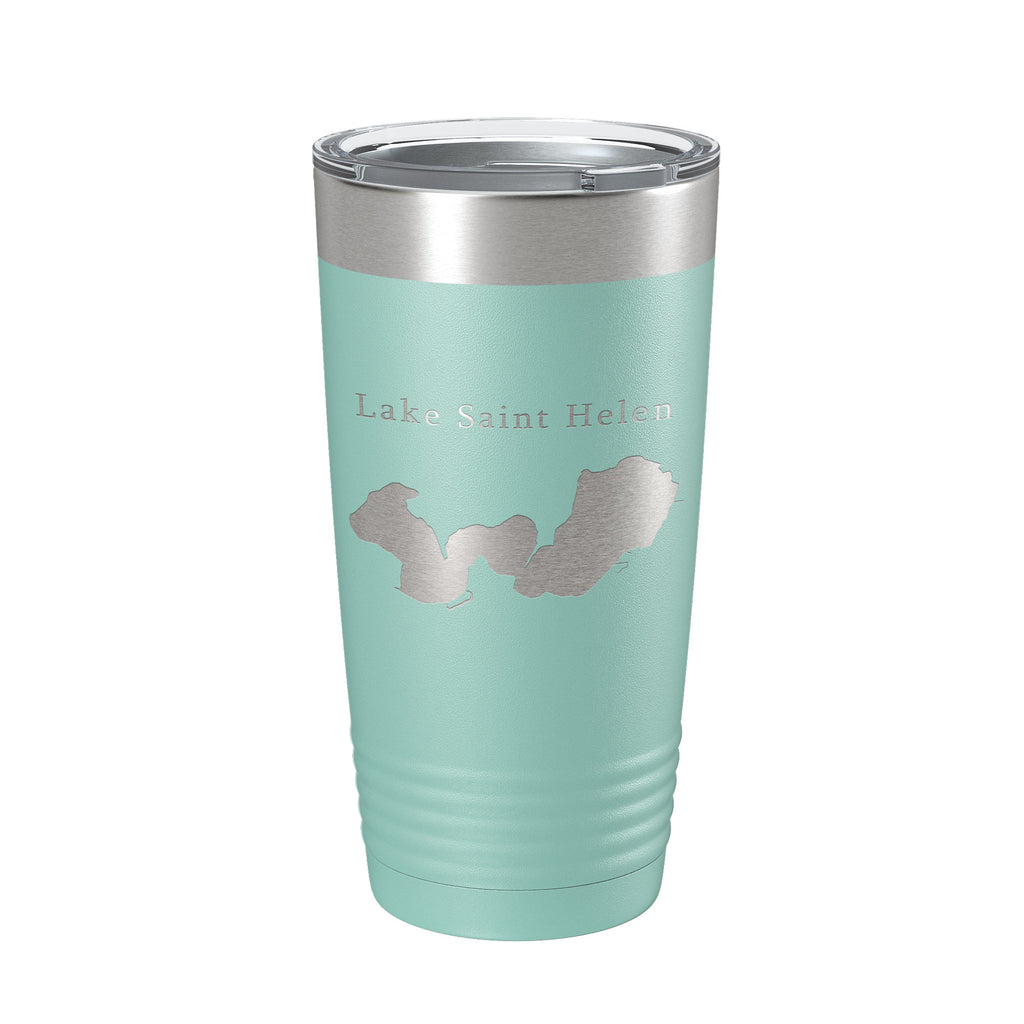 Lake Saint Helen Map Tumbler Travel Mug Insulated Laser Engraved Coffee Cup Michigan 20 oz