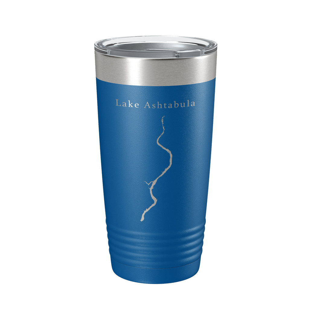 Lake Ashtabula Map Tumbler Travel Mug Insulated Laser Engraved Coffee Cup North Dakota 20 oz