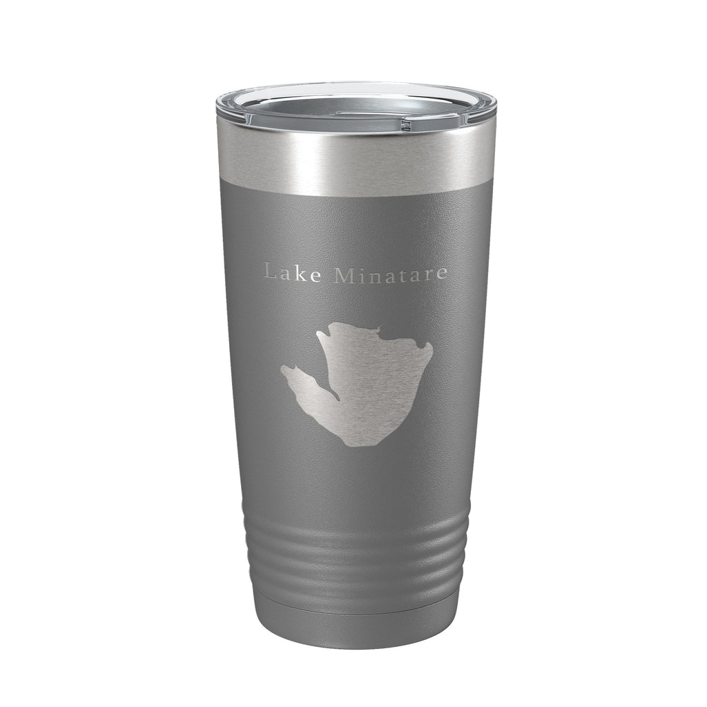 Lake Minatare Map Tumbler Travel Mug Insulated Laser Engraved Coffee Cup Nebraska 20 oz