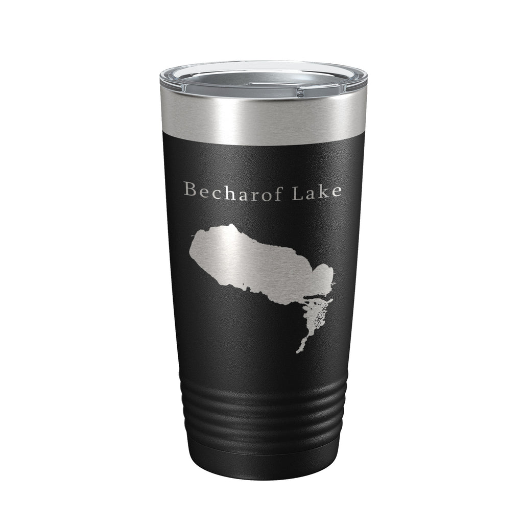 Becharof Lake Map Tumbler Travel Mug Insulated Laser Engraved Coffee Cup Alaska 20 oz
