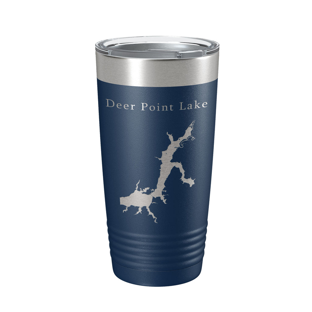 Deer Point Lake Map Tumbler Travel Mug Insulated Laser Engraved Coffee Cup Florida 20 oz