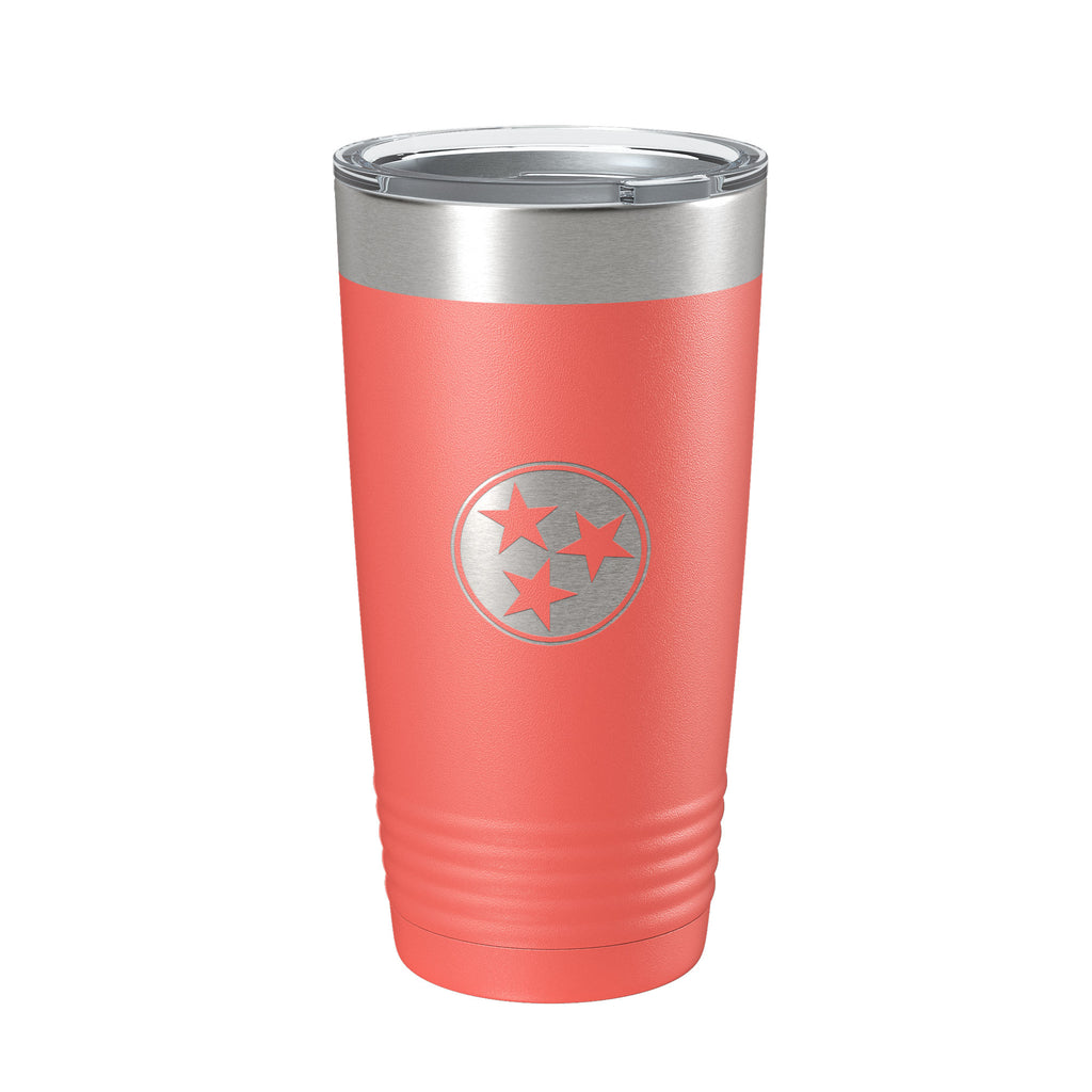 Tennessee Tristar Tumbler TN State Symbol Travel Mug Insulated Laser Engraved Coffee Cup 20 oz