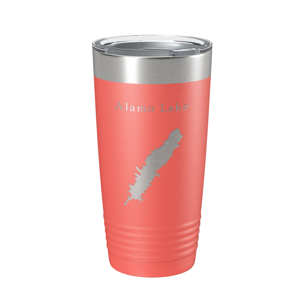 Alamo Lake Map Tumbler Travel Mug Insulated Laser Engraved Coffee Cup Arizona 20 oz