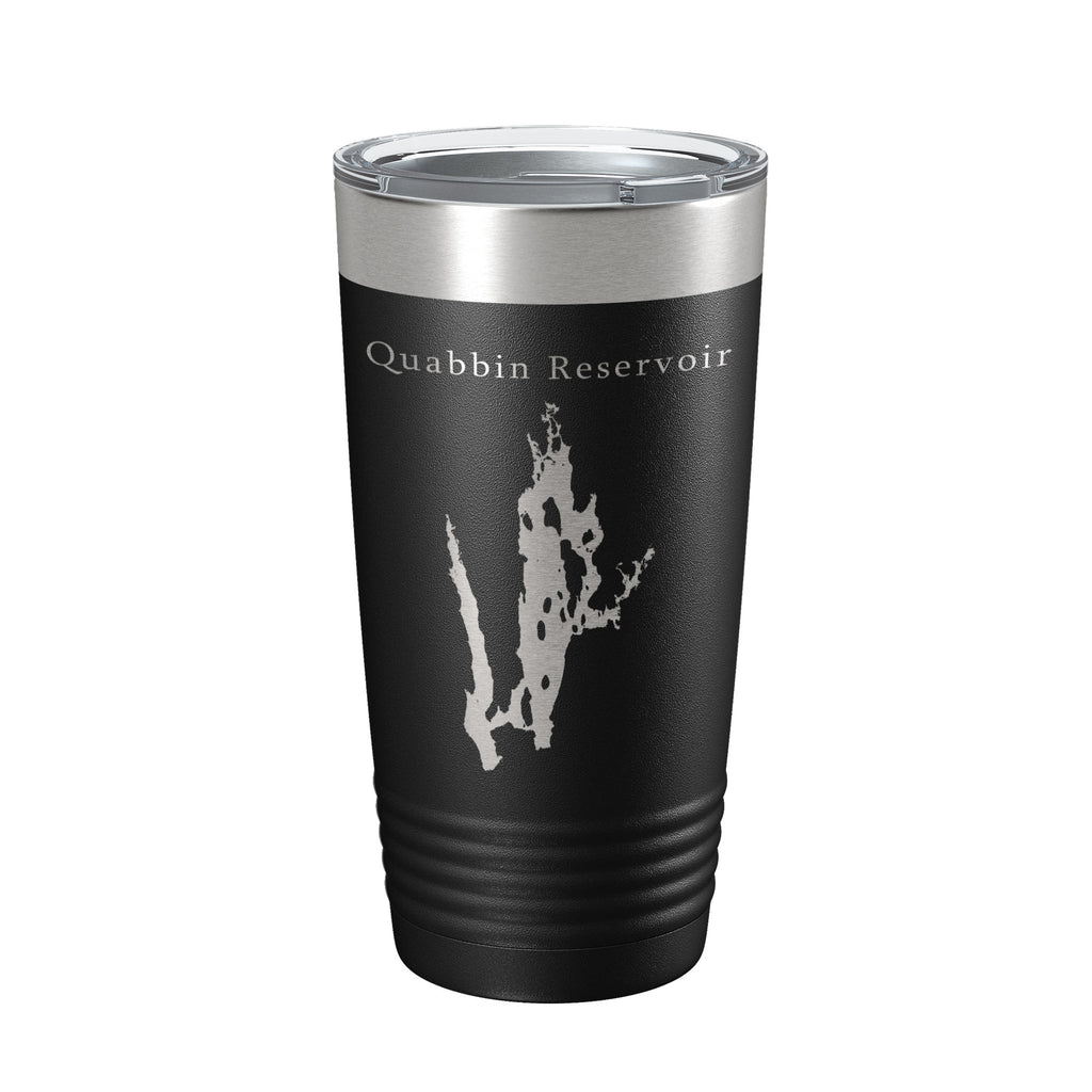 Quabbin Reservoir Tumbler Lake Map Travel Mug Insulated Laser Engraved Coffee Cup Massachusetts 20 oz