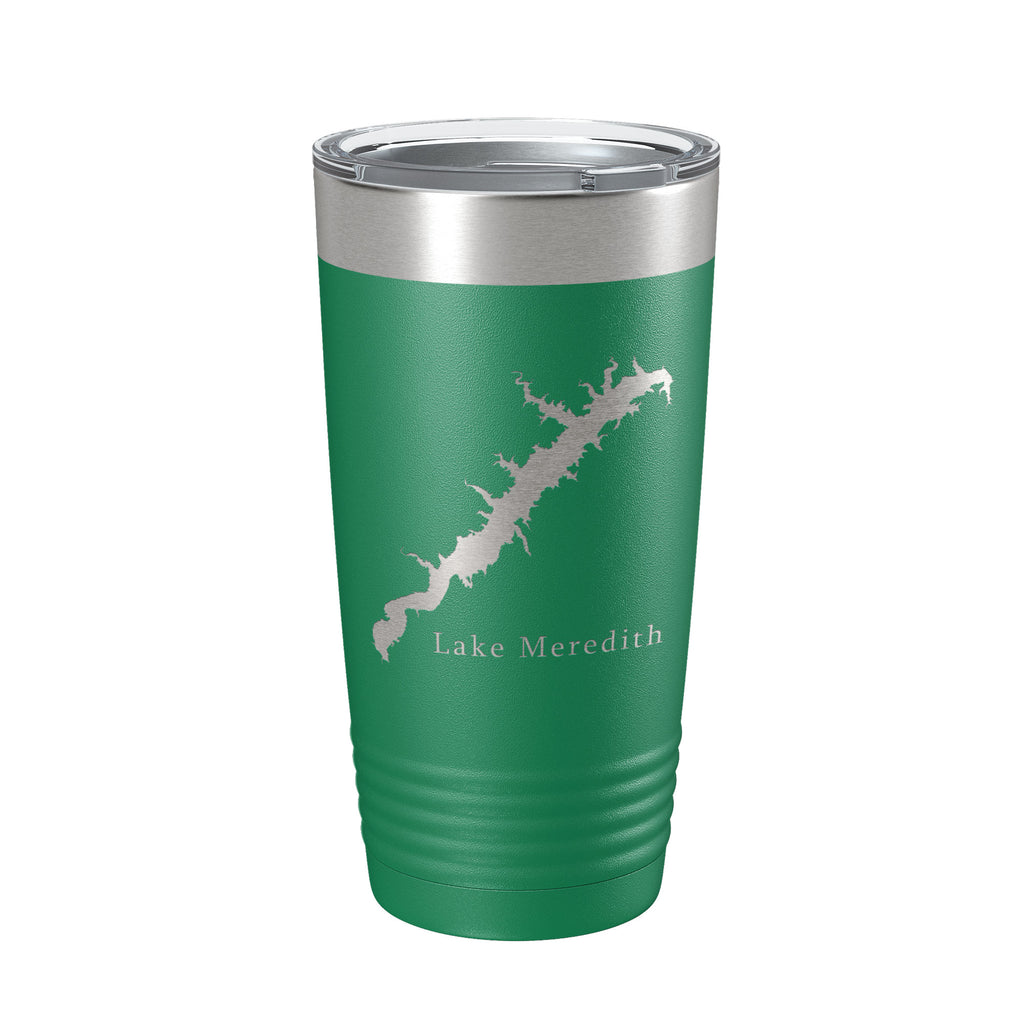 Lake Meredith Map Tumbler Travel Mug Insulated Laser Engraved Coffee Cup Texas 20 oz