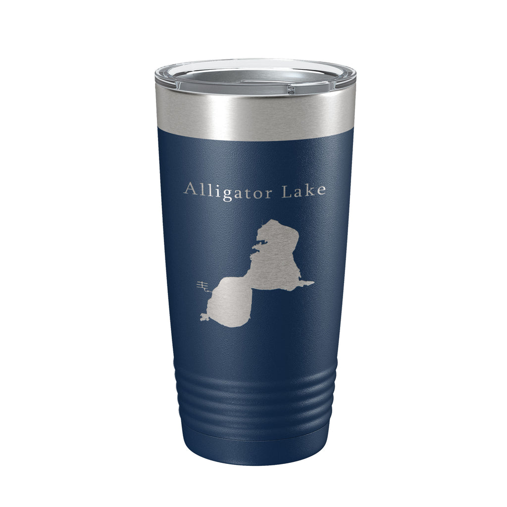 Alligator Lake Map Tumbler Travel Mug Insulated Laser Engraved Coffee Cup Osceola Kissimmee Florida 20 oz