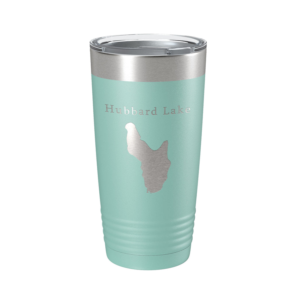 Hubbard Lake Map Tumbler Travel Mug Insulated Laser Engraved Coffee Cup Michigan 20 oz