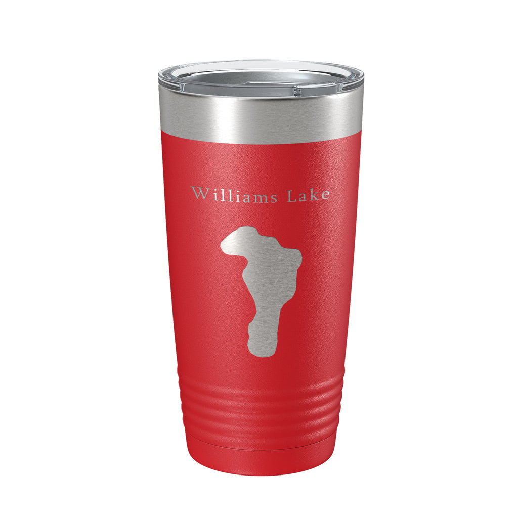 Williams Lake Map Tumbler Travel Mug Insulated Laser Engraved Coffee Cup New Mexico 20 oz