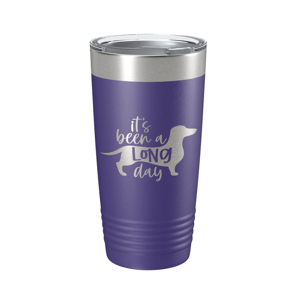 It Has Been A Long Day Tumbler Funny Dog Travel Mug Gift Insulated Laser Engraved Coffee Cup Dachshund Lover 20 oz