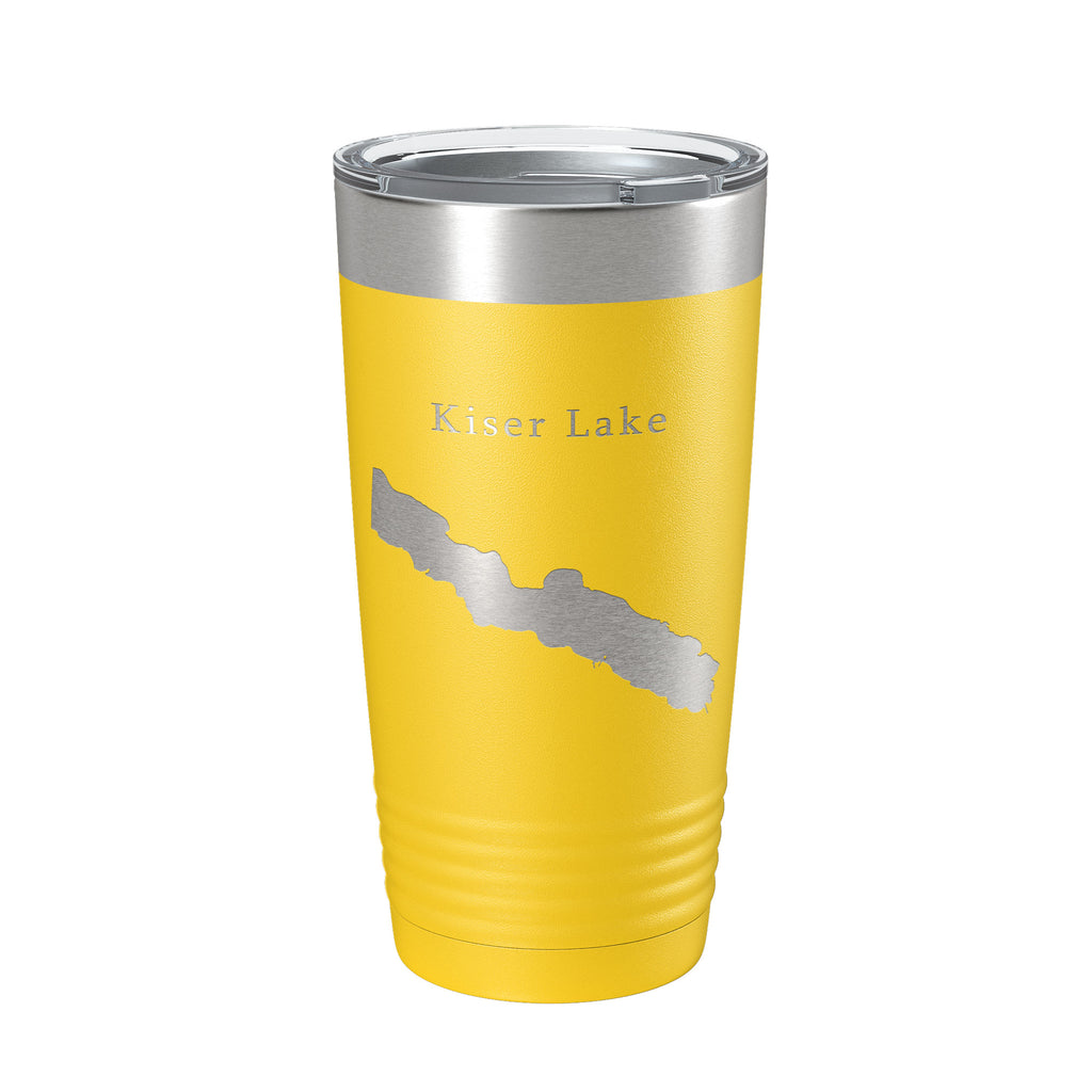 Kiser Lake Map Tumbler Travel Mug Insulated Laser Engraved Coffee Cup Ohio 20 oz