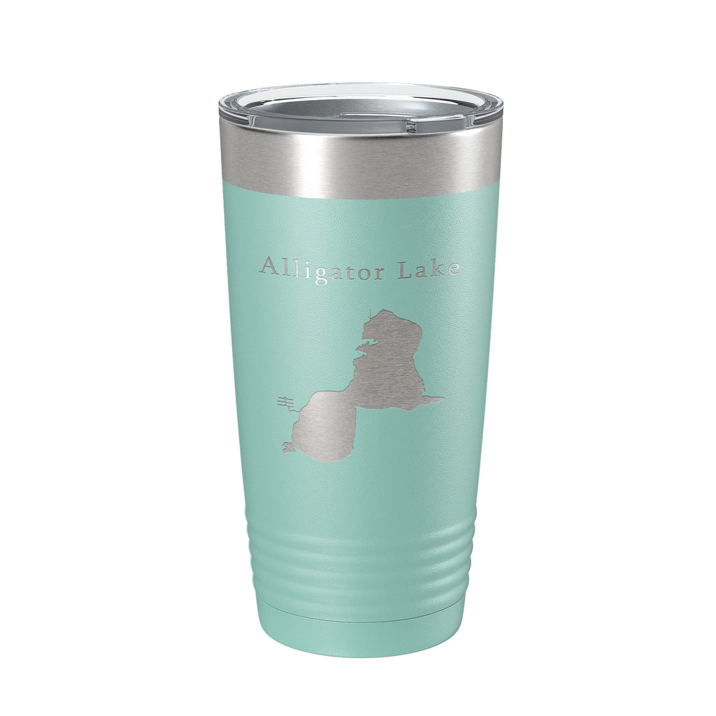 Alligator Lake Map Tumbler Travel Mug Insulated Laser Engraved Coffee Cup Osceola Kissimmee Florida 20 oz