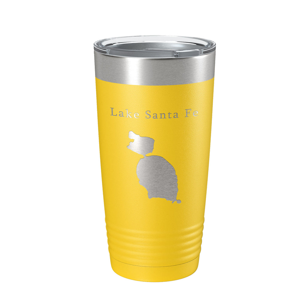 Lake Santa Fe Map Tumbler Travel Mug Insulated Laser Engraved Coffee Cup Florida 20 oz