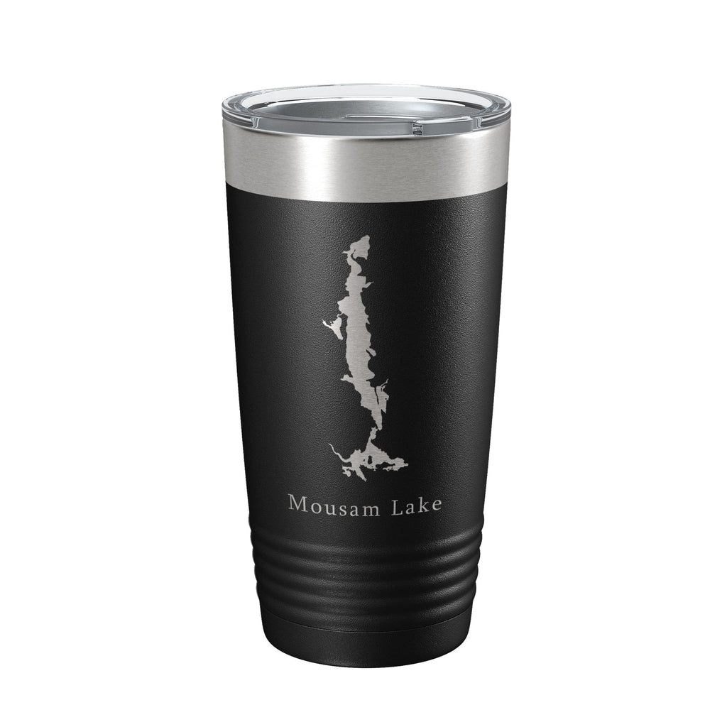 Mousam Lake Map Tumbler Travel Mug Insulated Laser Engraved Coffee Cup Maine 20 oz