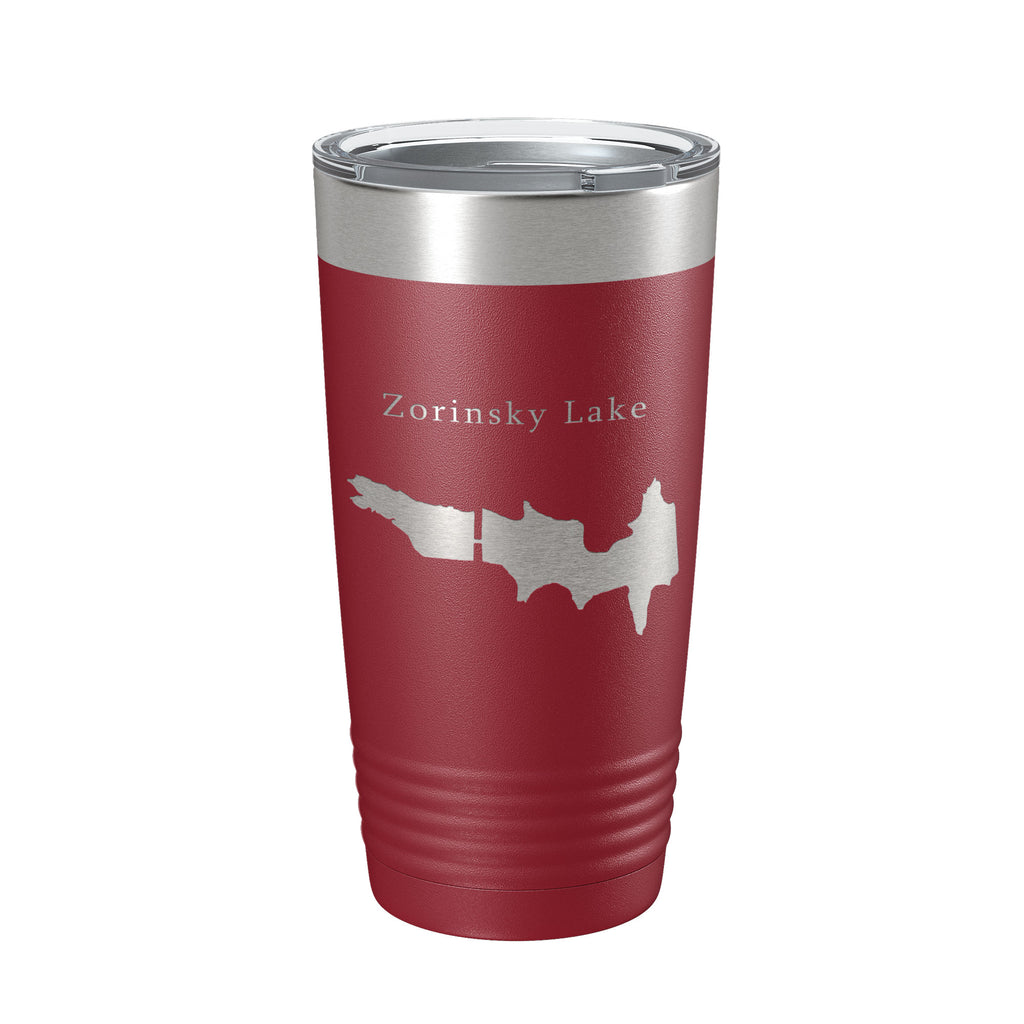 Zorinsky Lake Map Tumbler Travel Mug Insulated Laser Engraved Coffee Cup Edward Omaha Nebraska 20 oz