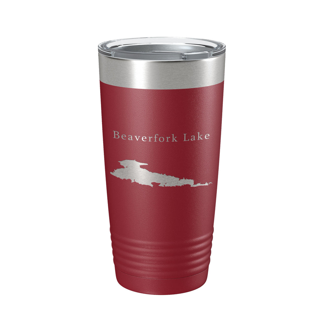 Beaverfork Lake Map Tumbler Travel Mug Insulated Laser Engraved Coffee Cup Arkansas 20 oz