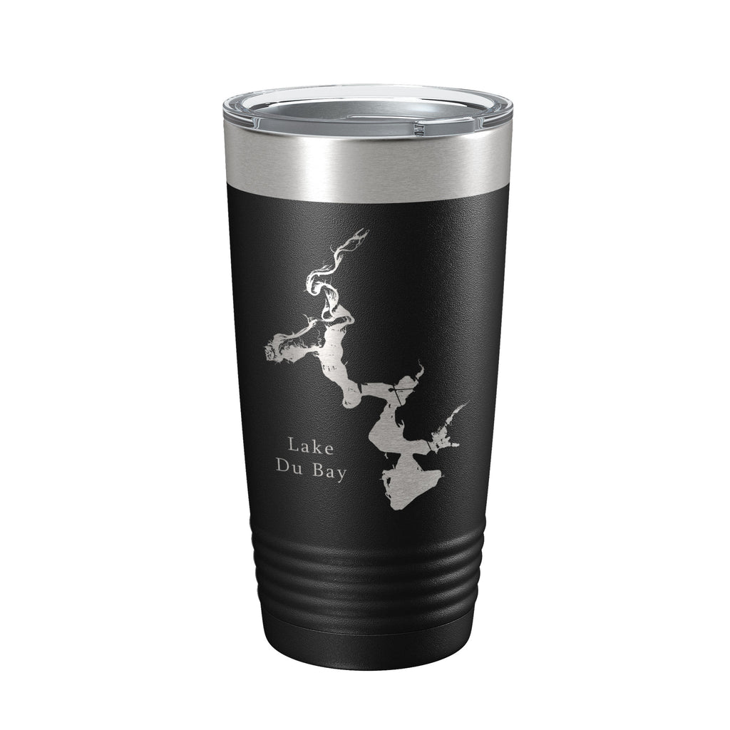 Lake Du Bay Map Tumbler Travel Mug Insulated Laser Engraved Coffee Cup Wisconsin 20 oz