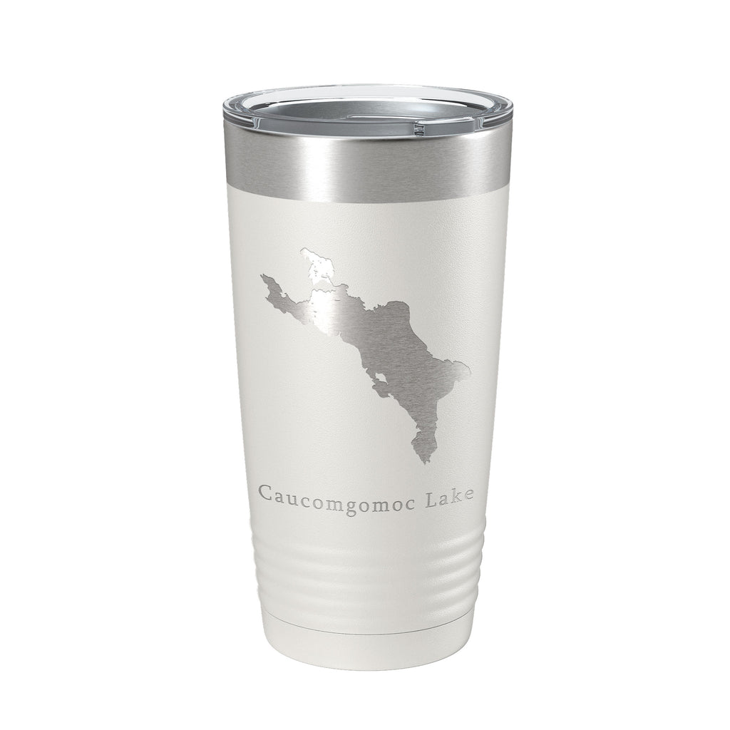 Caucomgomoc Lake Map Tumbler Travel Mug Insulated Laser Engraved Coffee Cup Maine 20 oz