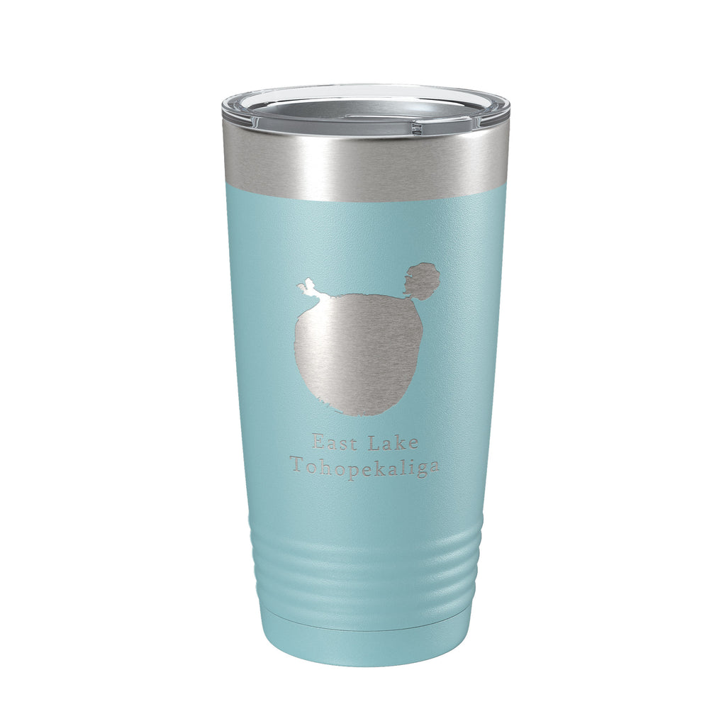 East Lake Tohopekaliga Map Tumbler Travel Mug Insulated Laser Engraved Coffee Cup Florida 20 oz