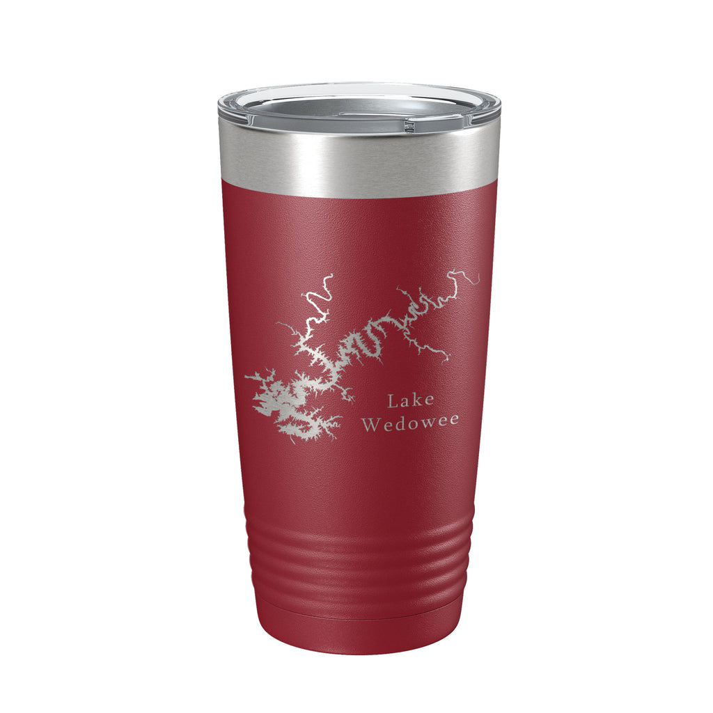 Lake Wedowee RL Harris Map Tumbler Travel Mug Insulated Laser Engraved Coffee Cup Alabama 20 oz