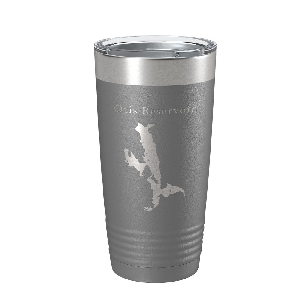 Otis Reservoir Tumbler Lake Map Travel Mug Insulated Laser Engraved Coffee Cup Massachusetts 20 oz