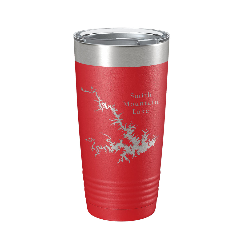 Smith Mountain Lake Map Tumbler Travel Mug Insulated Laser Engraved Coffee Cup Virginia 20 oz