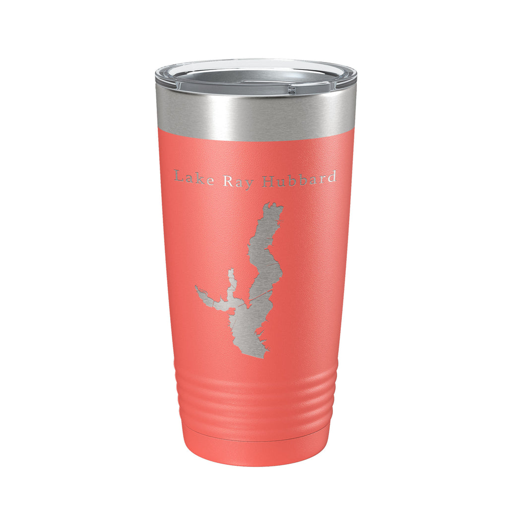 Lake Ray Hubbard Map Tumbler Travel Mug Insulated Laser Engraved Coffee Cup Texas 20 oz