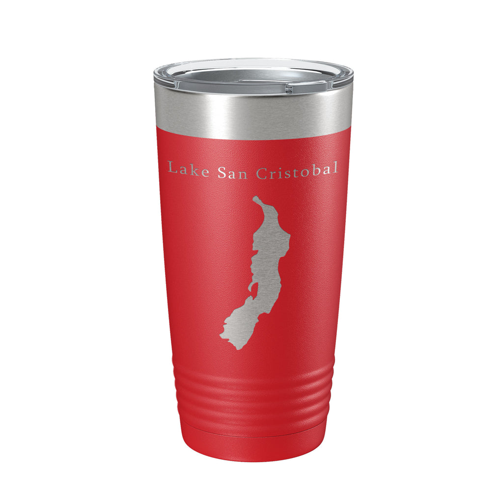 Lake San Cristobal Map Tumbler Travel Mug Insulated Laser Engraved Coffee Cup Colorado 20 oz