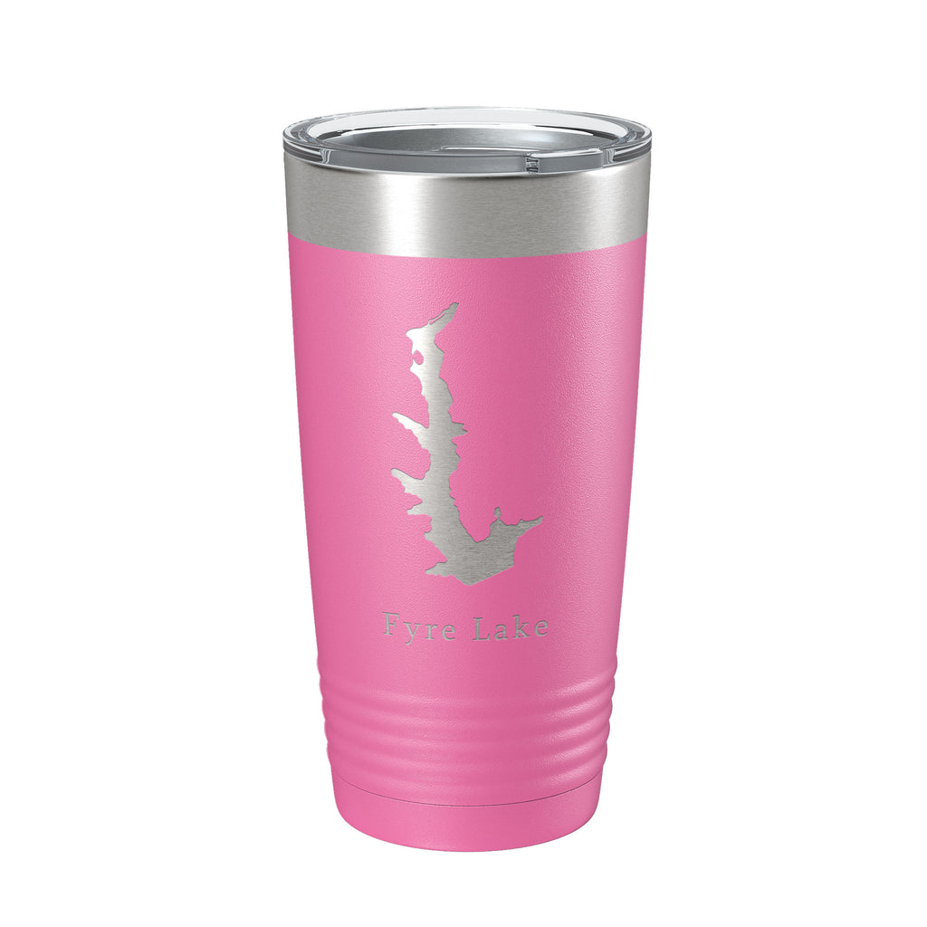 Fyre Lake Map Tumbler Travel Mug Insulated Laser Engraved Coffee Cup Illinois 20 oz