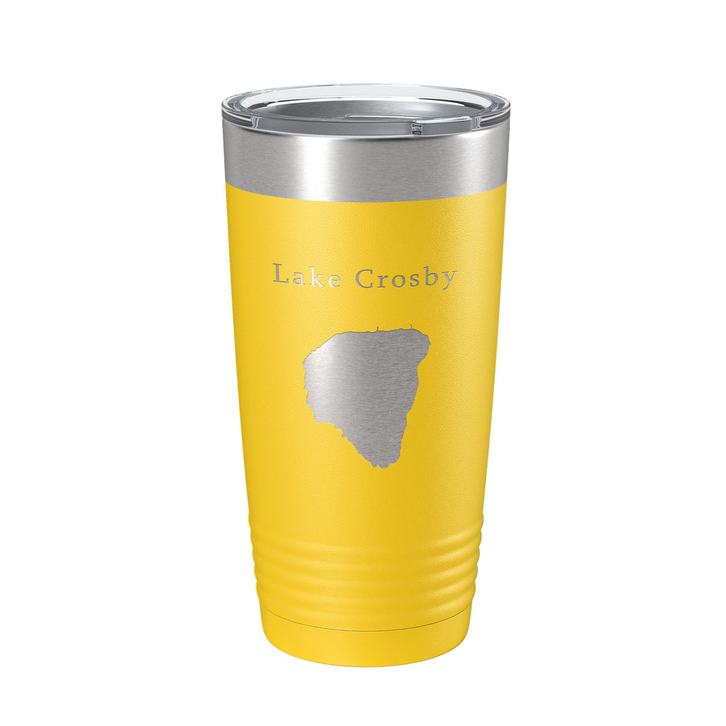 Lake Crosby Map Tumbler Travel Mug Insulated Laser Engraved Coffee Cup Florida 20 oz