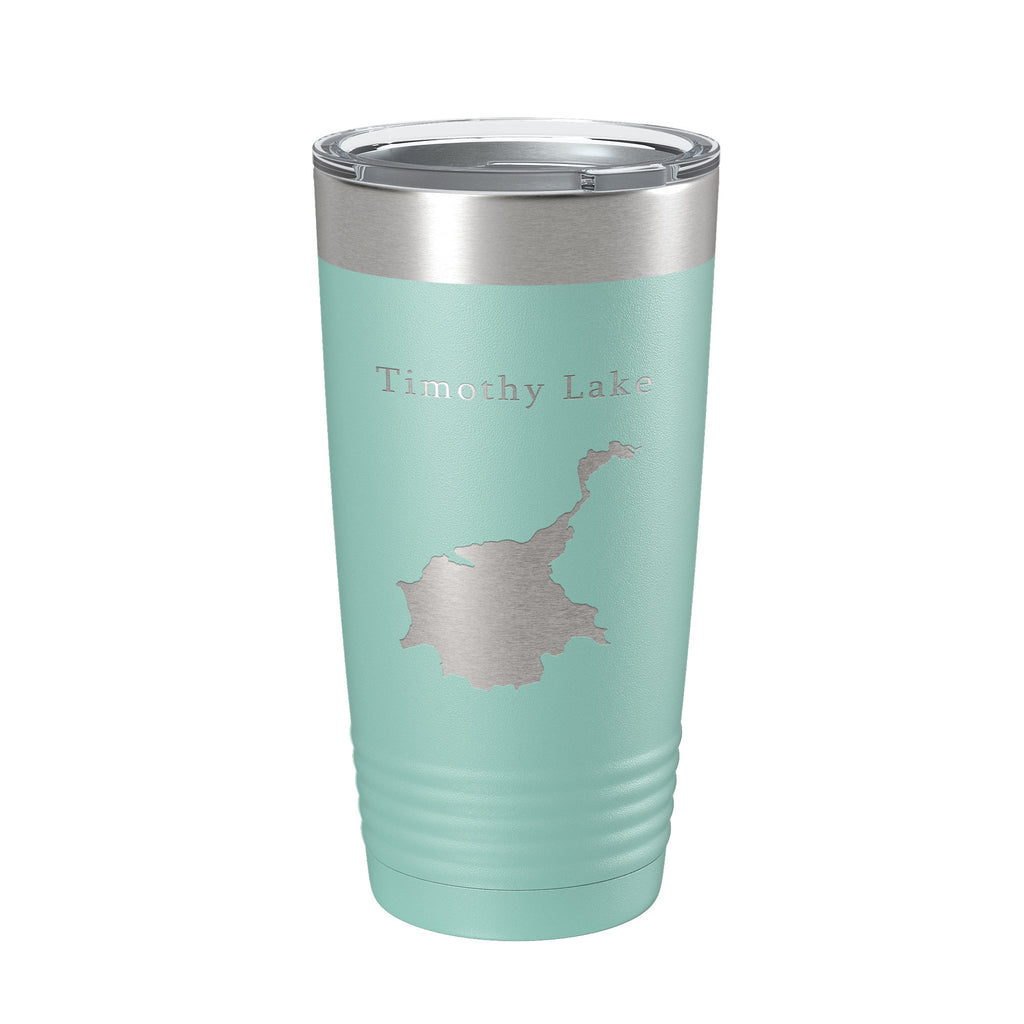 Timothy Lake Map Tumbler Travel Mug Insulated Laser Engraved Coffee Cup Oregon 20 oz