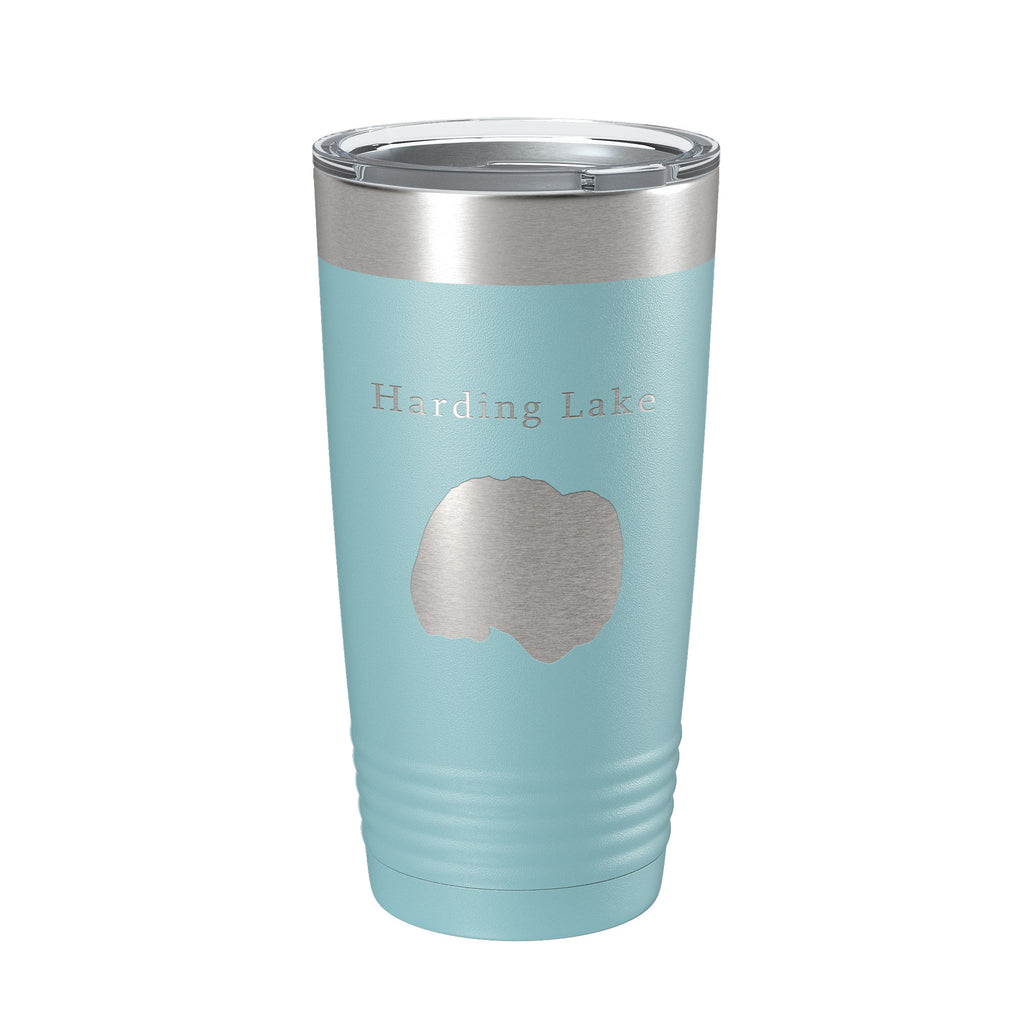 Harding Lake Map Tumbler Travel Mug Insulated Laser Engraved Coffee Cup Alaska 20 oz