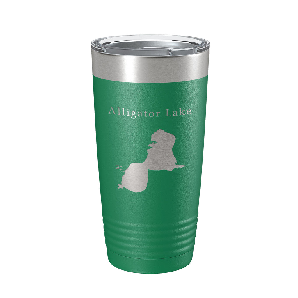 Alligator Lake Map Tumbler Travel Mug Insulated Laser Engraved Coffee Cup Osceola Kissimmee Florida 20 oz